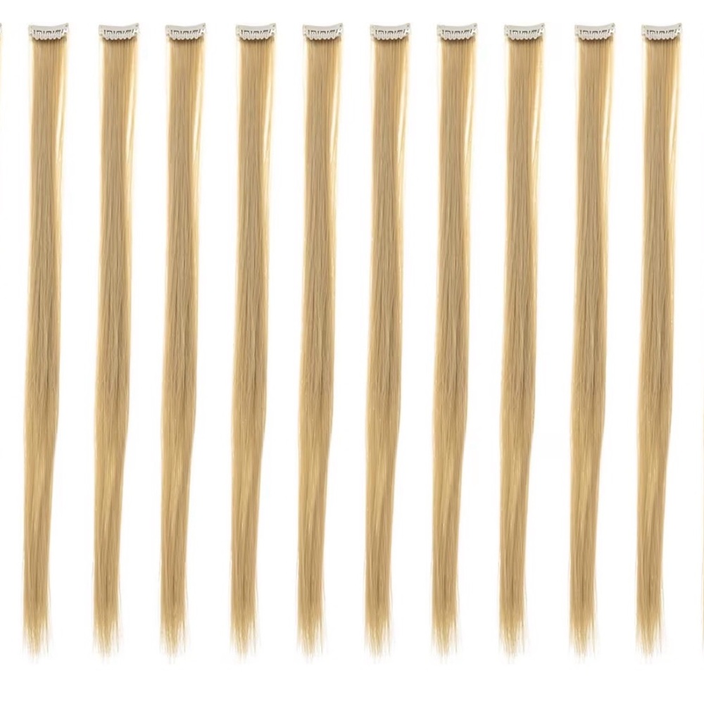 Long Blonde Hair Extensions clip in 12 pieces
